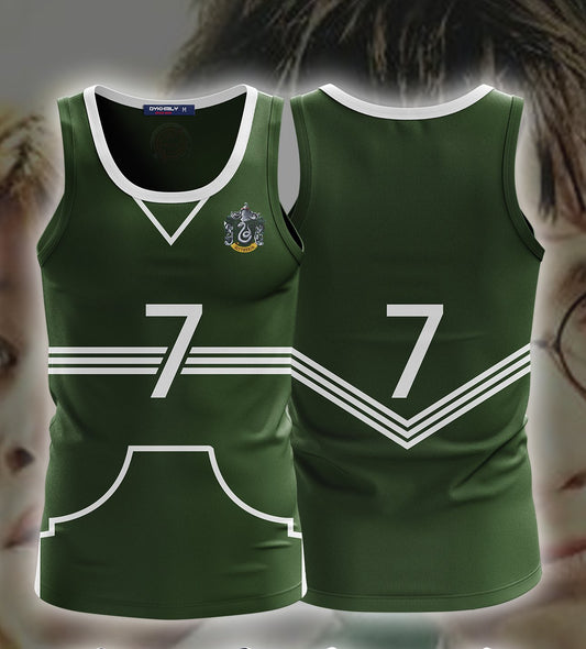 Harry Potter The Slytherin Quidditch Team 3D Tank Top S