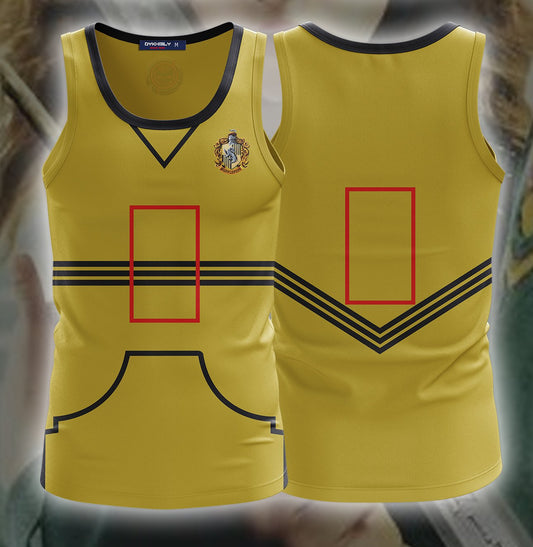 Harry Potter The Hufflepuff Quidditch Team (Customized Number) 3D Tank Top S