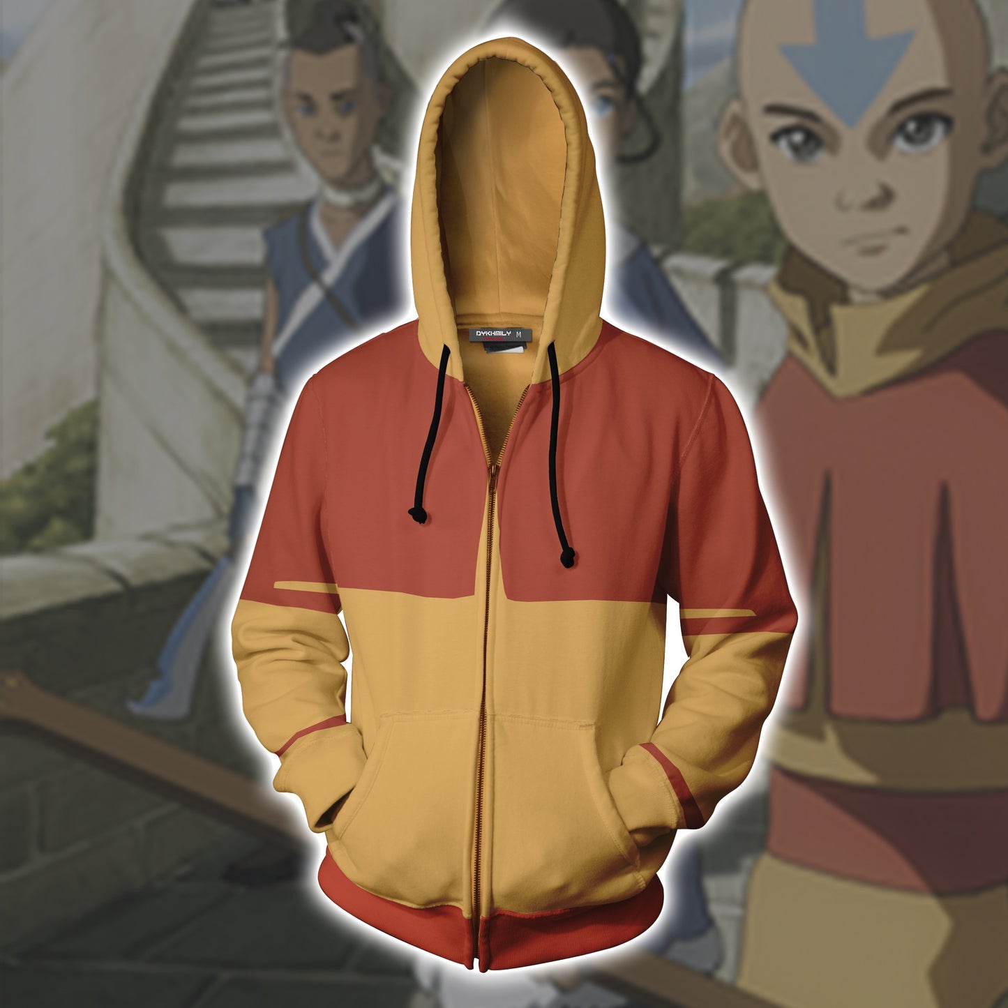 The Last Airbender Aang Cosplay Zip Up Hoodie Jacket