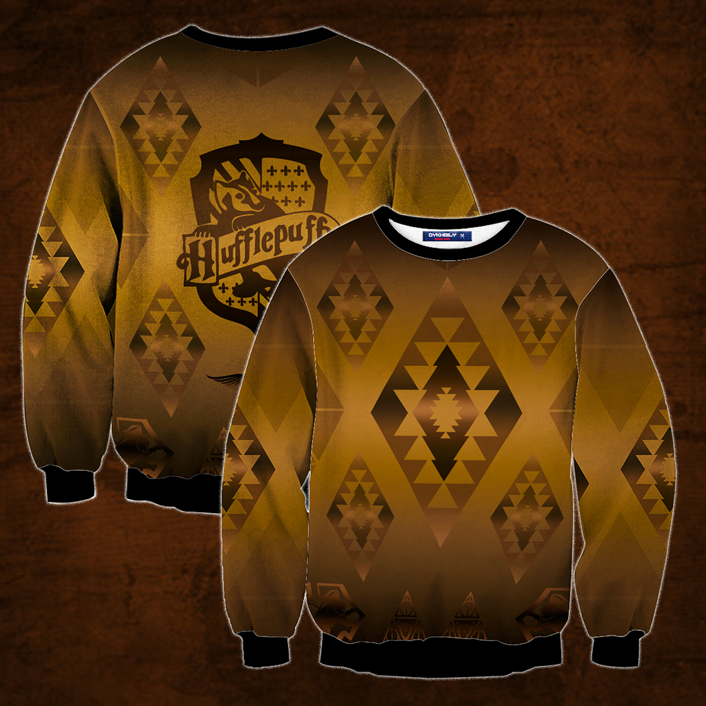 Hogwart Proud To Be A Hufflepuff Harry Potter 3D Hoodie Sweater S