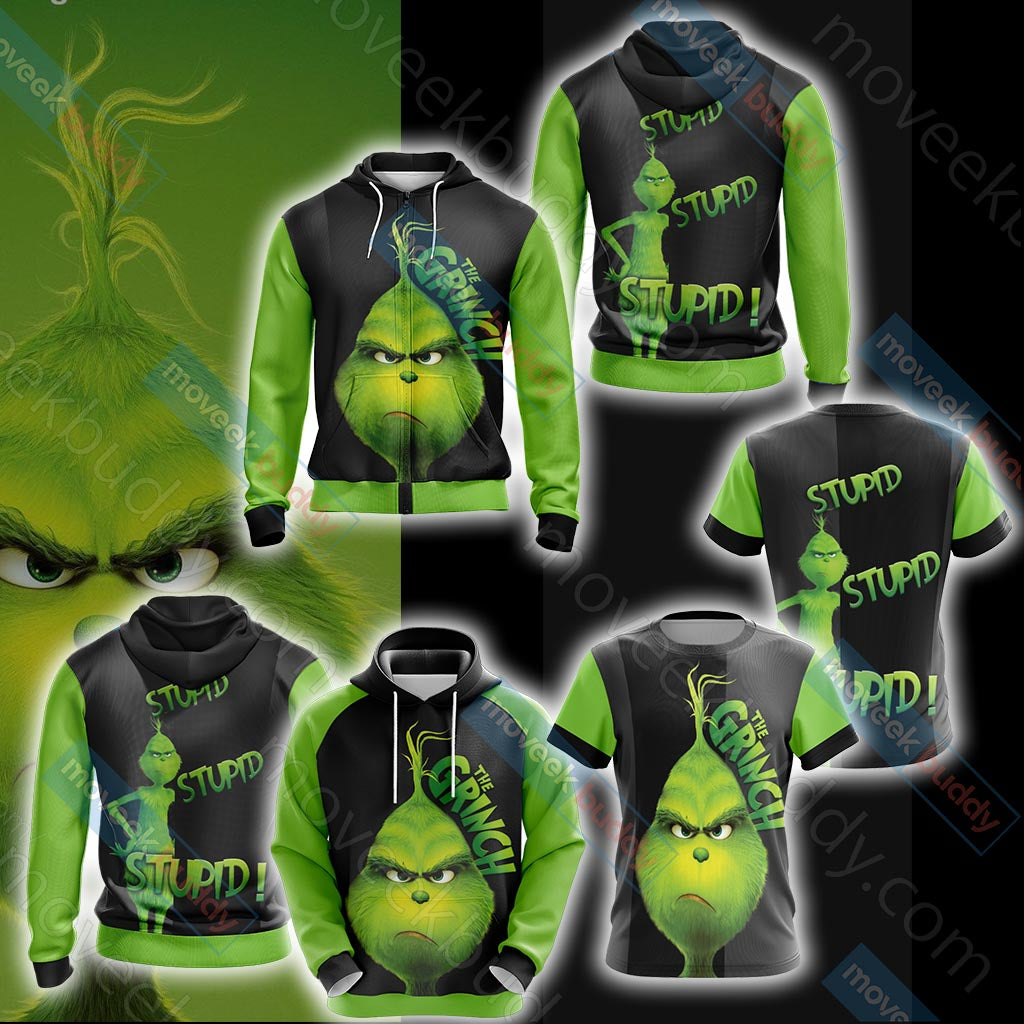 The Grinch "stupid, stupid, stupid!" Unisex 3D T-shirt