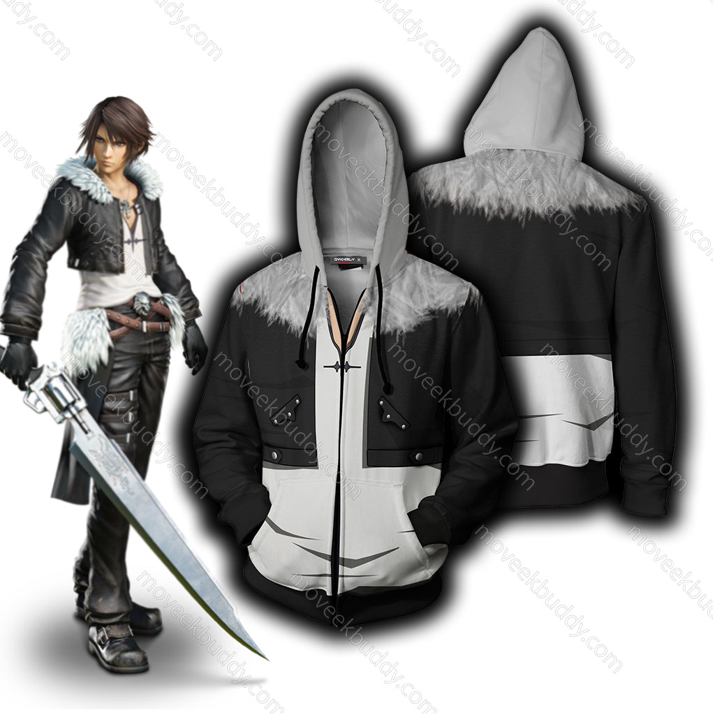 Squall Leonhart Final Fantasy VIII Cosplay Zip Up Hoodie Jacket S