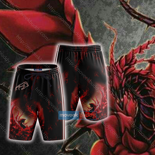 Yu-Gi-Oh! Black Rose Dragon Cosplay Beach Shorts S