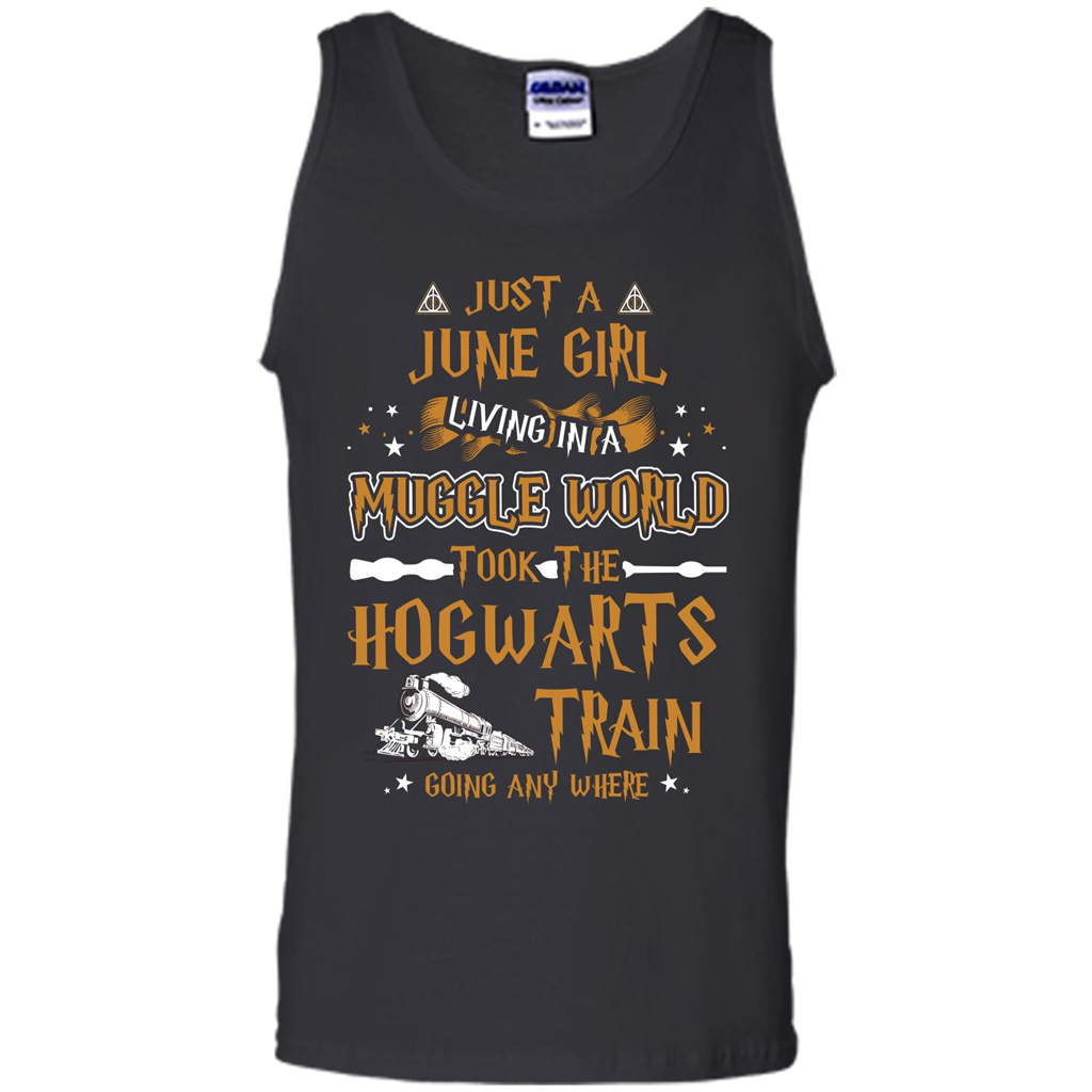 Harry Potter T-shirt Just A June Girl Living In A Muggle World Black S