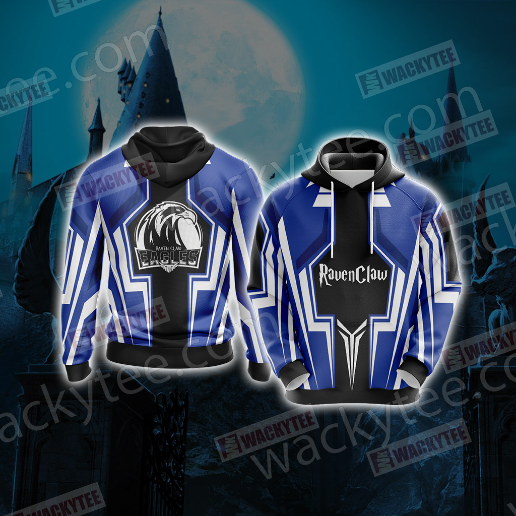 Harry Potter Hogwarts Castle - Ravenclaw House Wacky Style New Collection Unisex 3D T-shirt Hoodie S