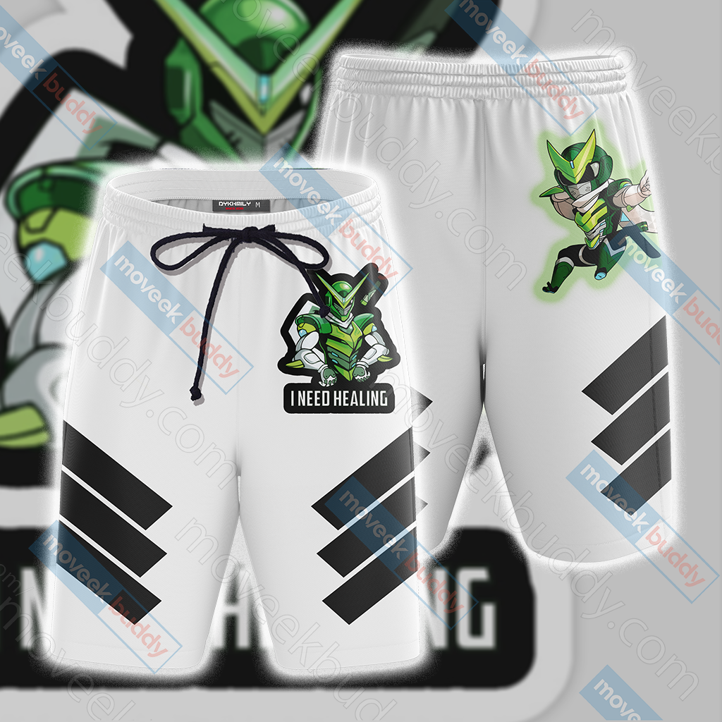Overwatch - Genji Symbol 3D Beach Shorts S