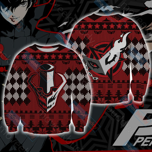 Persona 5 Christmas Style 3D Sweater S