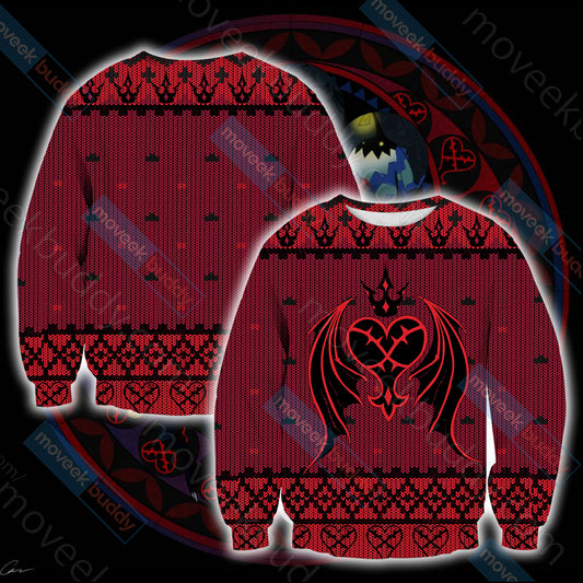 Kingdom Hearts - Heartless Symbol Knitting Style Unisex 3D Sweater S