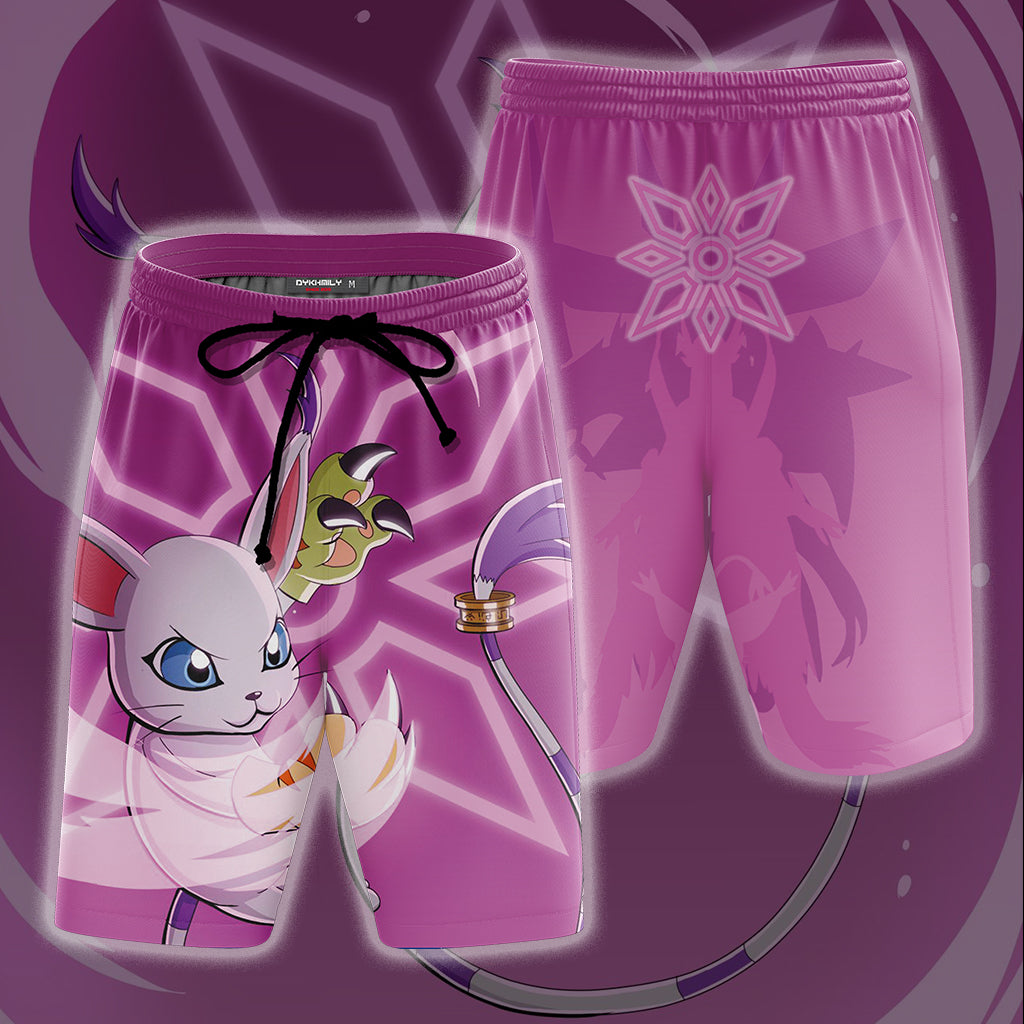 Digimon Gatomon Beach Shorts S