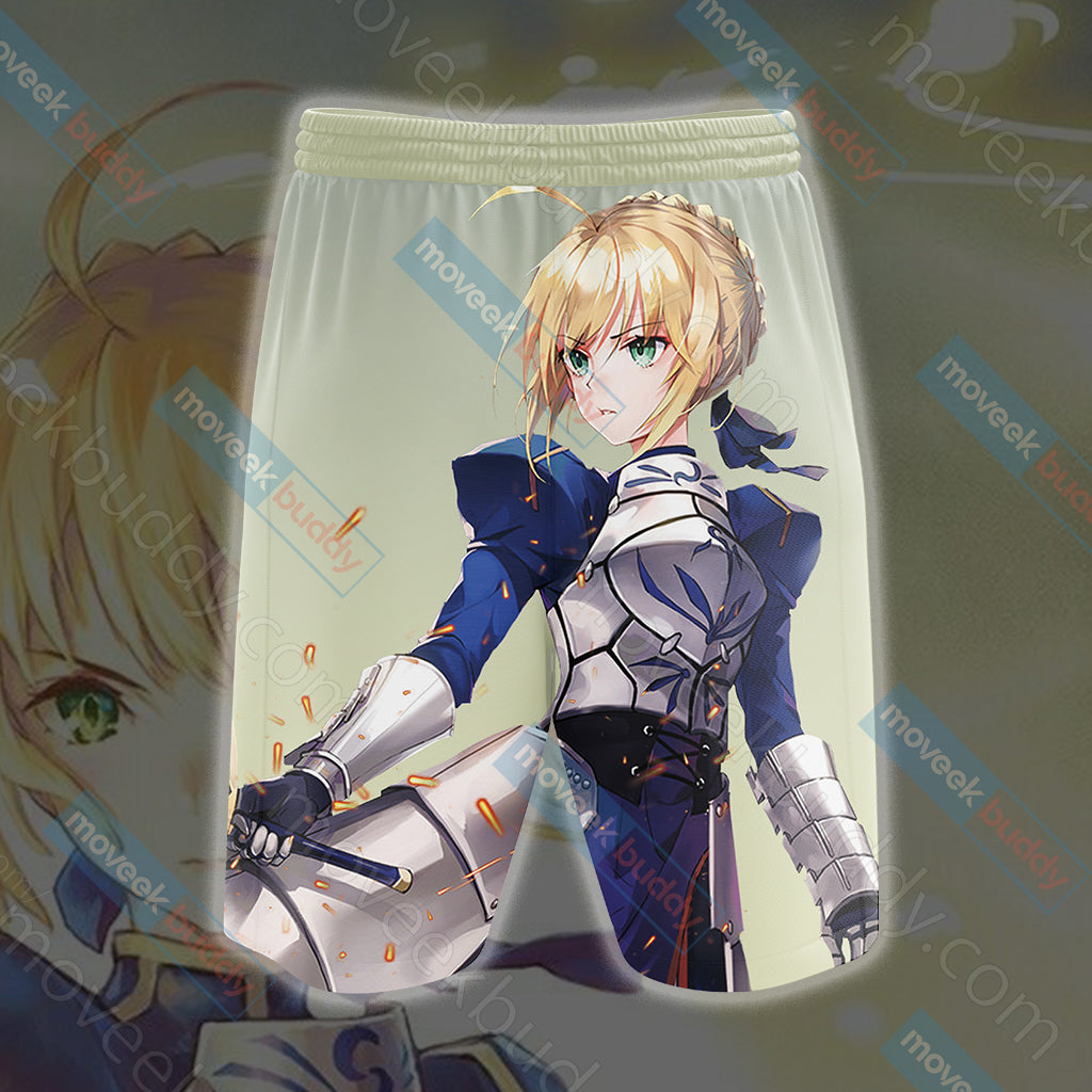 Fate/Stay Night Saber (Artoria Pendragon) Beach Shorts