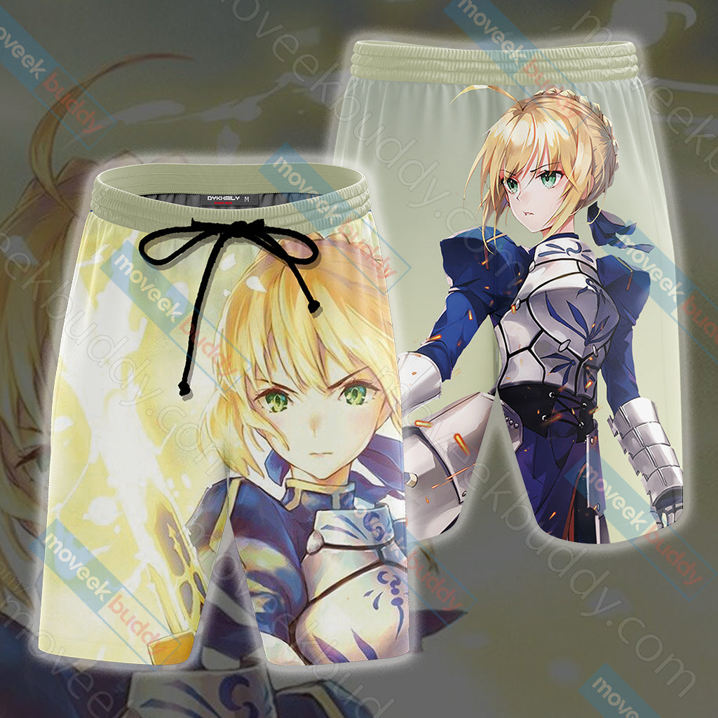Fate/Stay Night Saber (Artoria Pendragon) Beach Shorts S