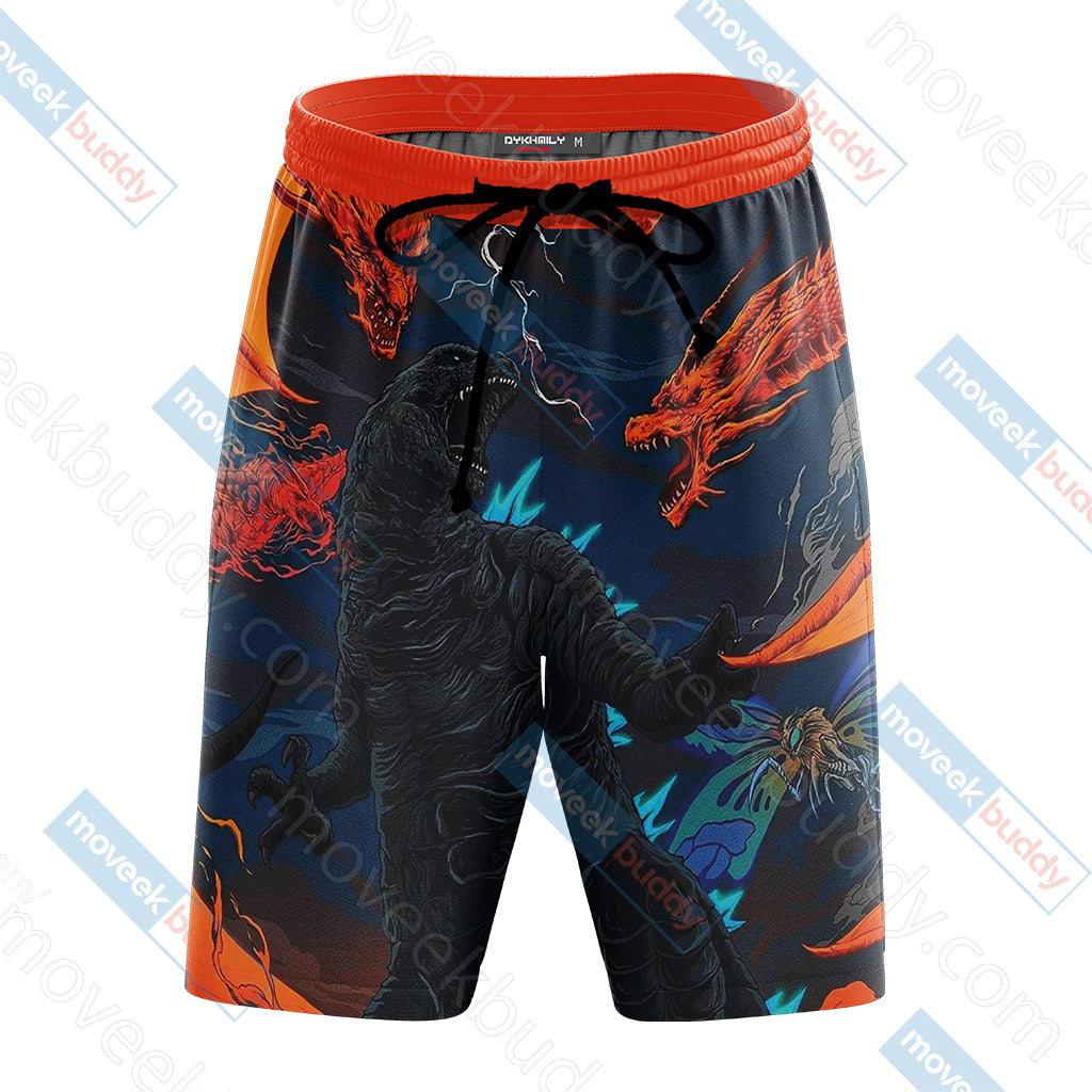 Godzilla King Of The Monsters Beach Shorts