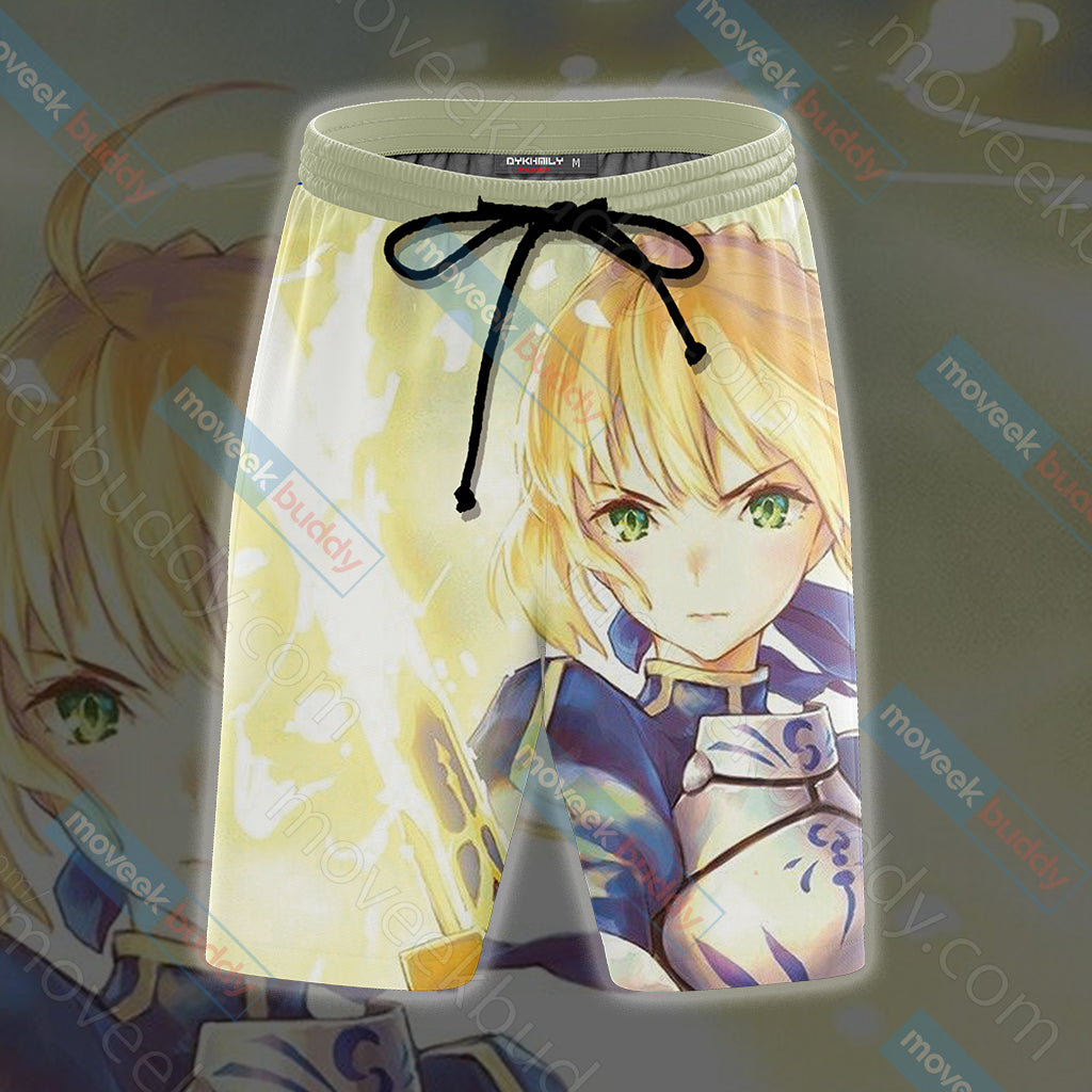 Fate/Stay Night Saber (Artoria Pendragon) Beach Shorts
