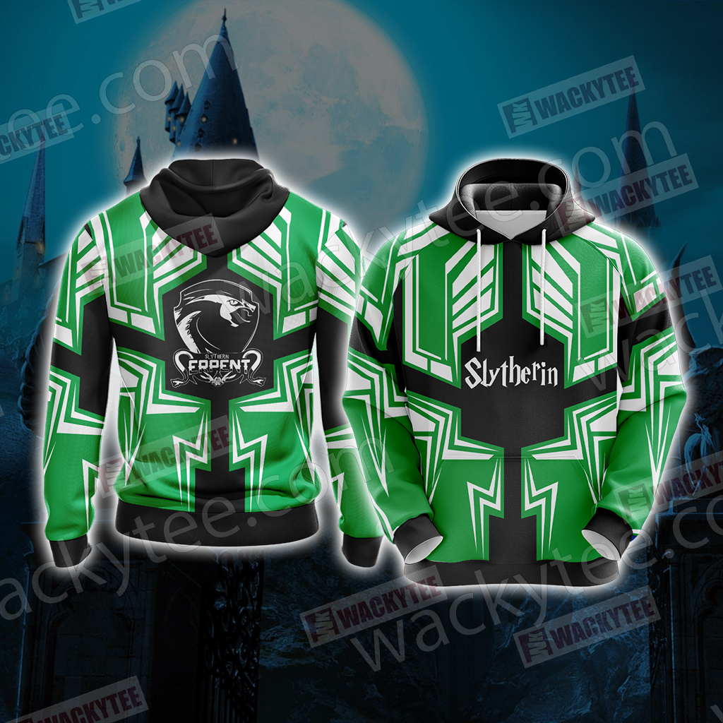 Harry Potter Hogwarts Castle - Slytherin House Wacky Style New Collection Unisex 3D T-shirt Hoodie S
