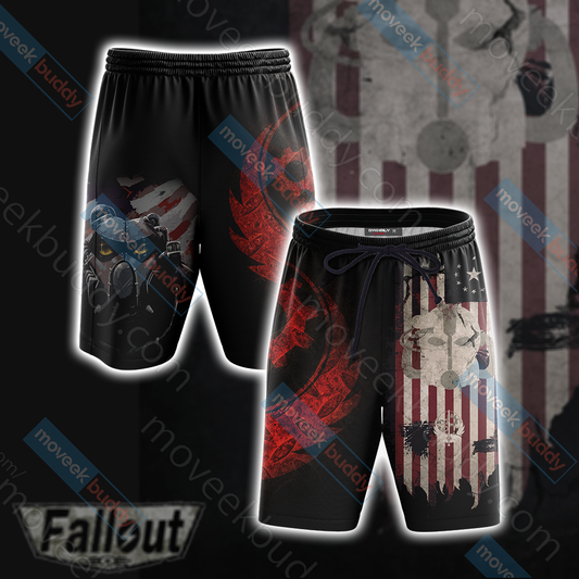 Fallout Brotherhood Of Steel New Unisex Beach Shorts S