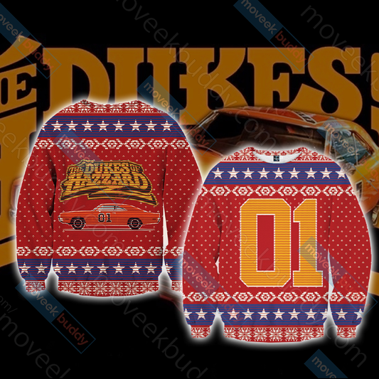The Dukes Of Hazzard General Lee 3D Sweater S