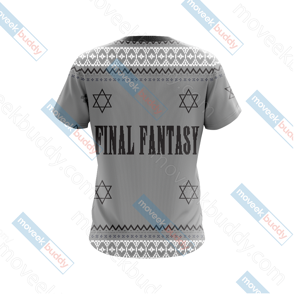 Final Fantasy VII - Cloud Christmas Style Unisex 3D T-shirt