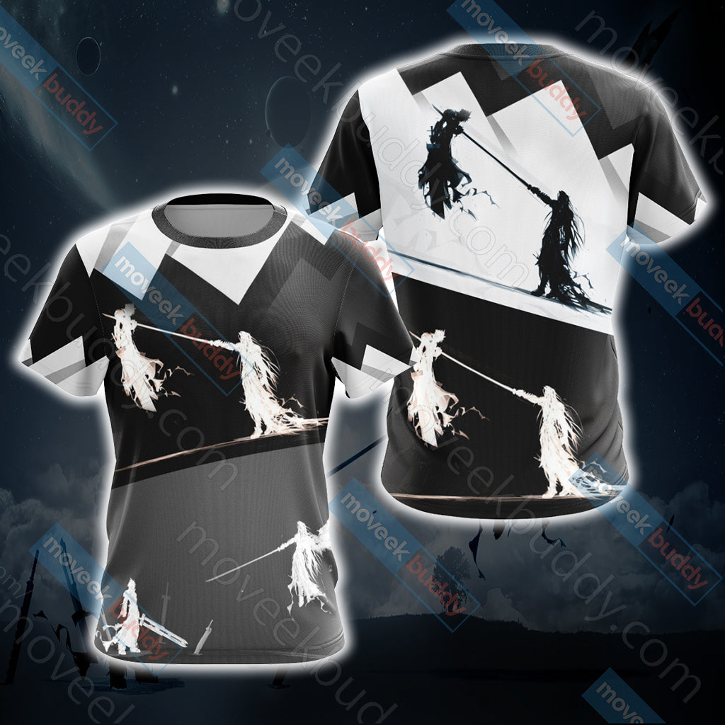Final Fantasy 7 - Sephiroth v Cloud Unisex 3D T-shirt