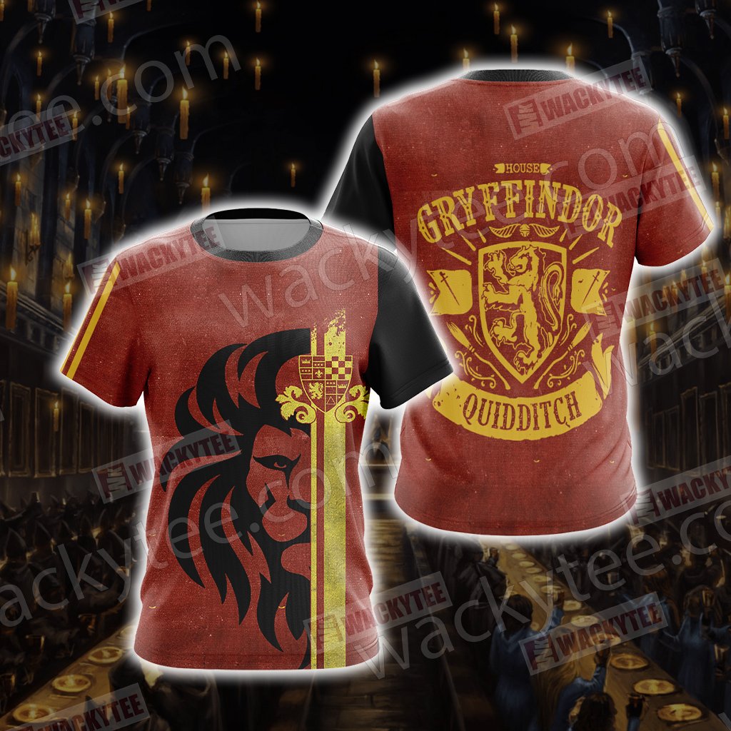 Harry Potter - Gryffindor House Quidditch Unisex 3D T-shirt