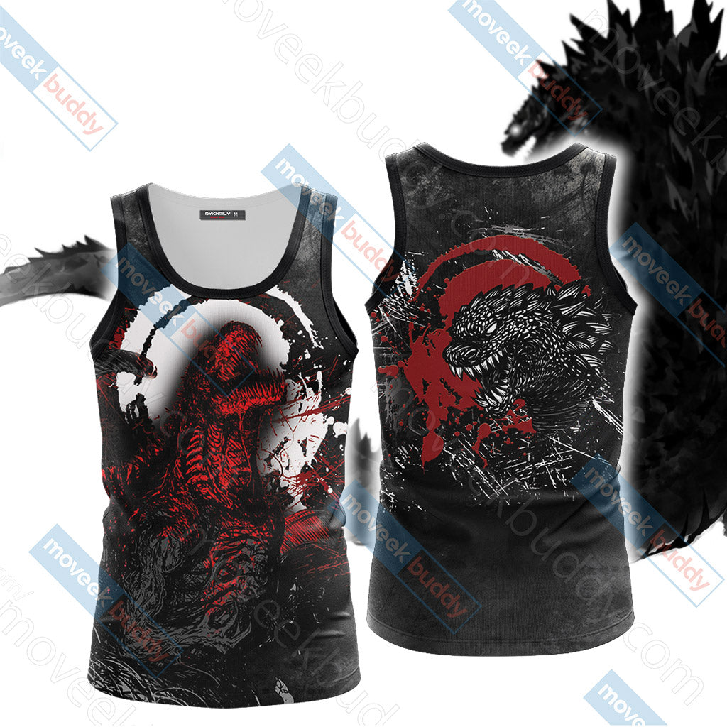 Godzilla King Of The Monsters New Version Unisex 3D T-shirt Tank Top S
