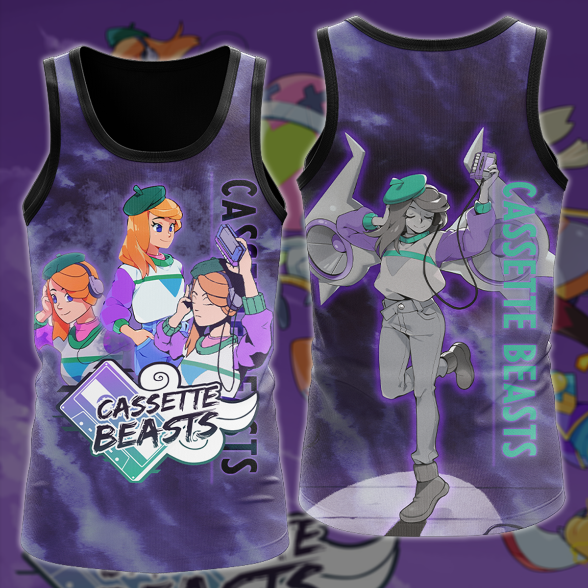 Cassette Beasts Video Game All-Over T-shirt Hoodie Tank Top Hawaiian Shirt Beach Shorts Joggers Tank Top S