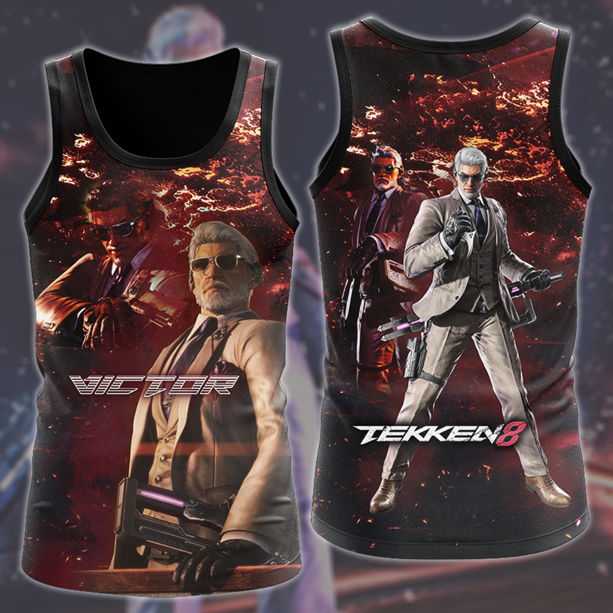 Tekken 8 Victor Video Game All Over Printed T-shirt Tank Top Zip Hoodie Pullover Hoodie Hawaiian Shirt Beach Shorts Joggers Tank Top S