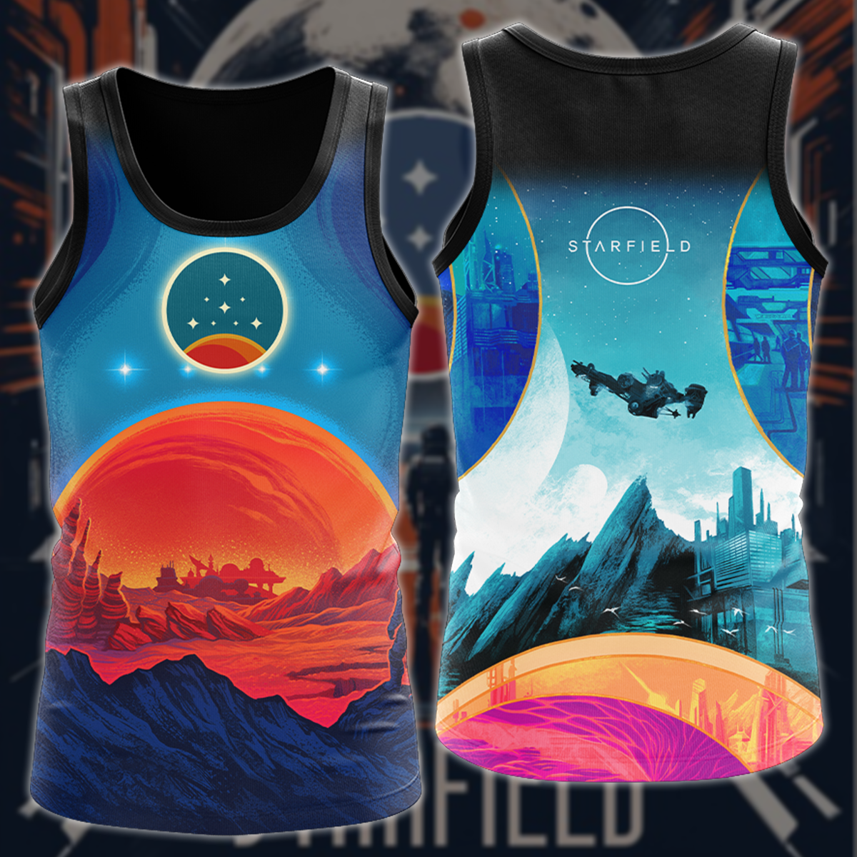 Starfield Video Game 3D All Over Printed T-shirt Tank Top Zip Hoodie Pullover Hoodie Hawaiian Shirt Beach Shorts Joggers Tank Top S
