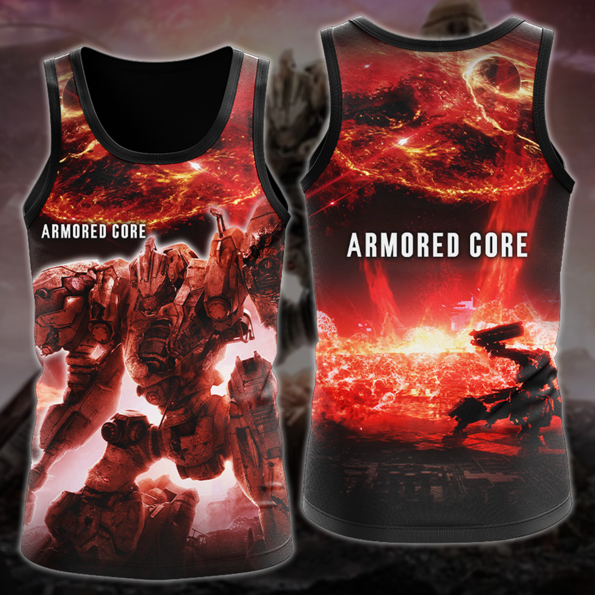 Armored Core Video Game All-Over T-shirt Hoodie Tank Top Hawaiian Shirt Beach Shorts Joggers Tank Top S