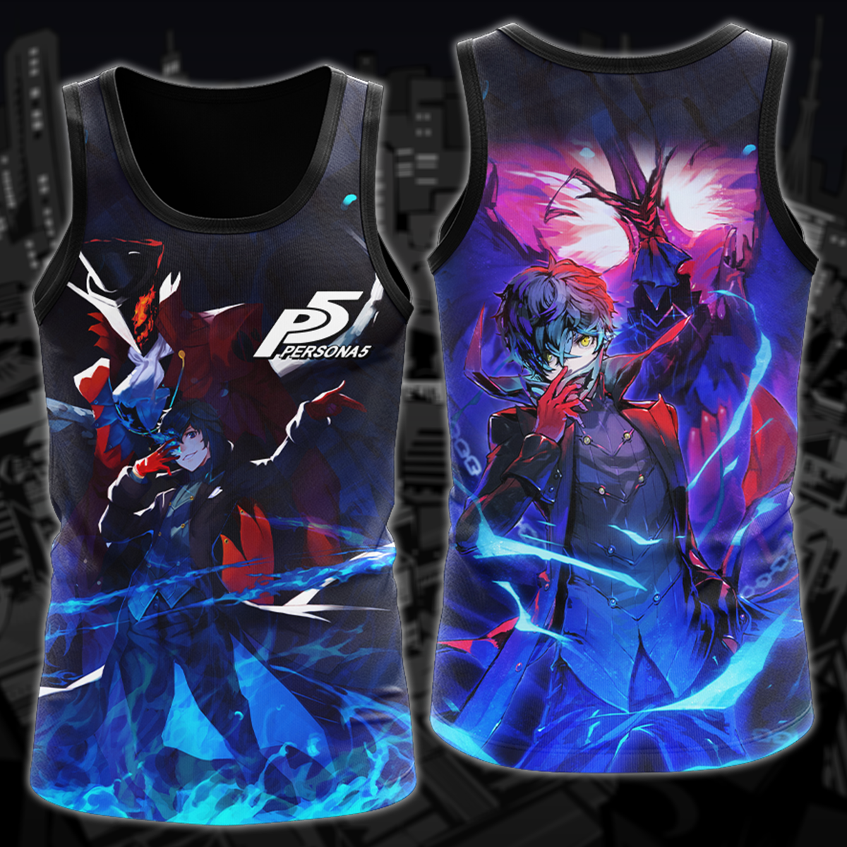 Persona 5 Video Game 3D All Over Printed T-shirt Tank Top Zip Hoodie Pullover Hoodie Hawaiian Shirt Beach Shorts Joggers Tank Top S
