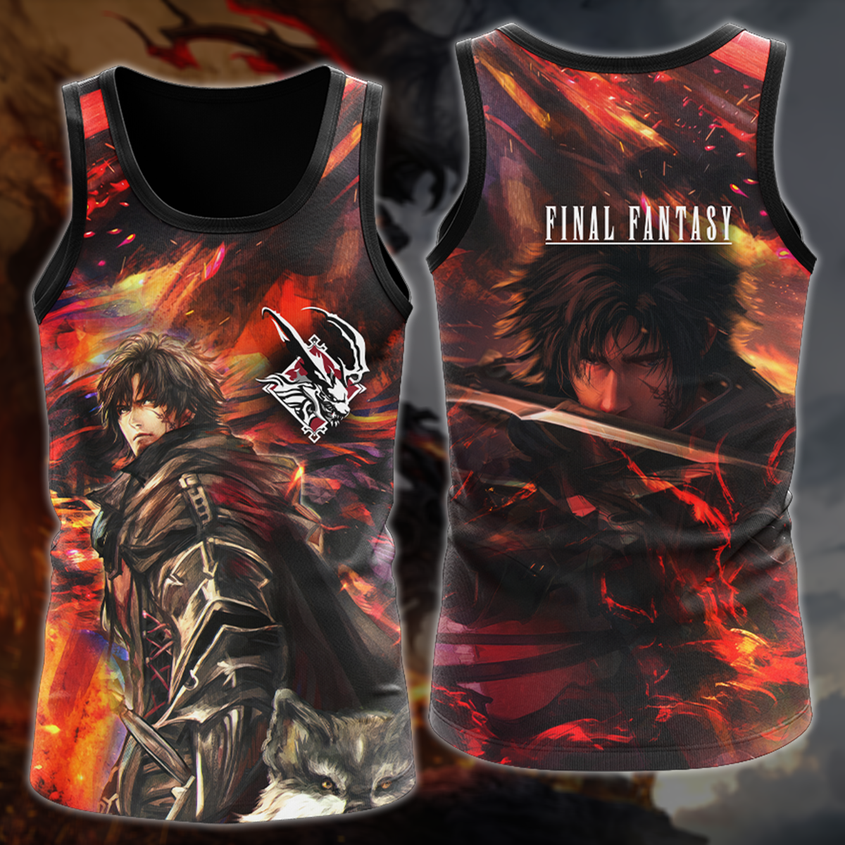 Final Fantasy XVI Video Game 3D All Over Printed T-shirt Tank Top Zip Hoodie Pullover Hoodie Hawaiian Shirt Beach Shorts Joggers Tank Top S