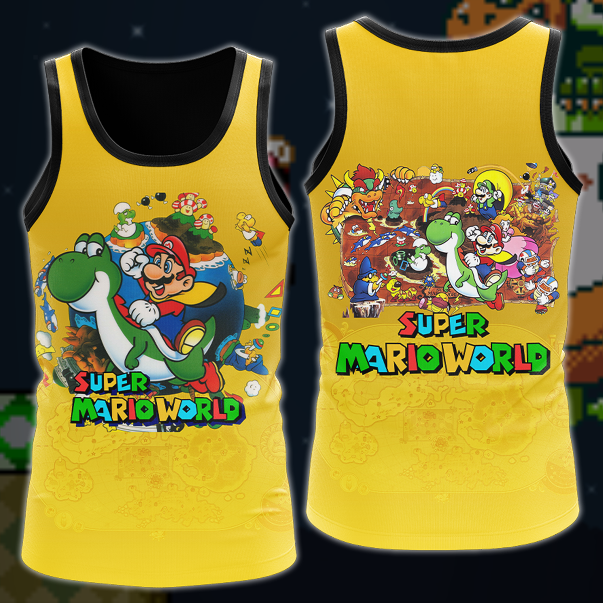 Super Mario World Video Game 3D All Over Printed T-shirt Tank Top Zip Hoodie Pullover Hoodie Hawaiian Shirt Beach Shorts Joggers Tank Top S