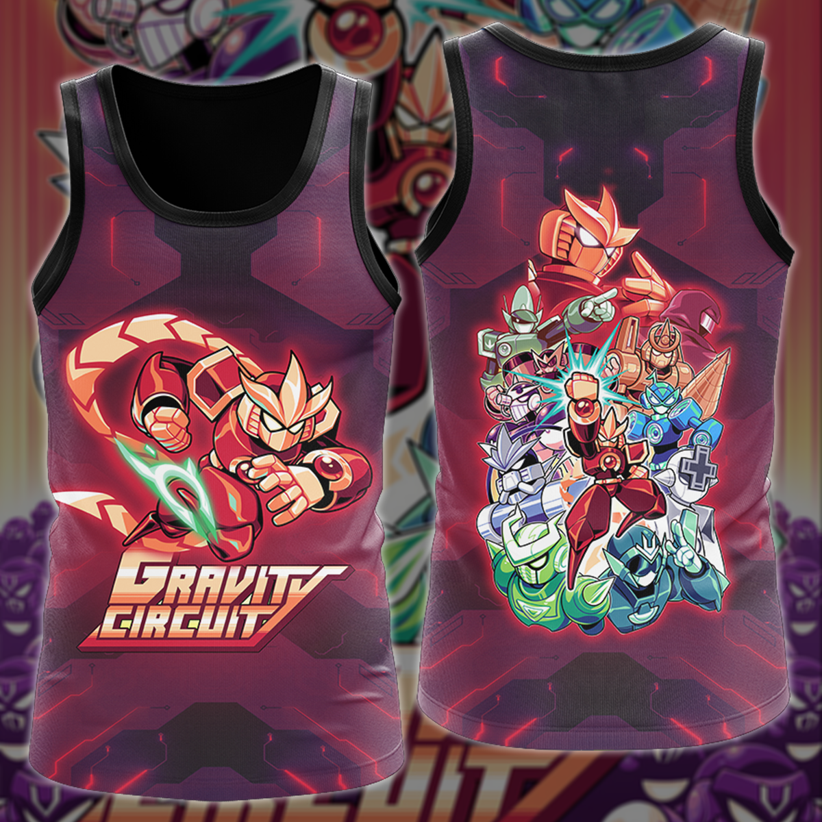 Gravity Circuit Video Game 3D All Over Printed T-shirt Tank Top Zip Hoodie Pullover Hoodie Hawaiian Shirt Beach Shorts Jogger Tank Top S