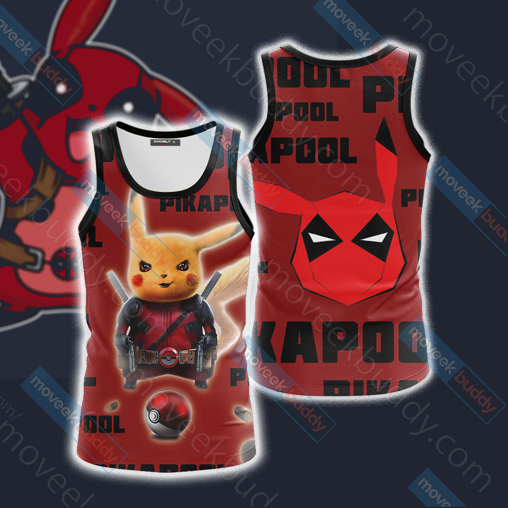 PikaPool Deadpool And Pikachu New Unisex 3D T-shirt Tank Top S