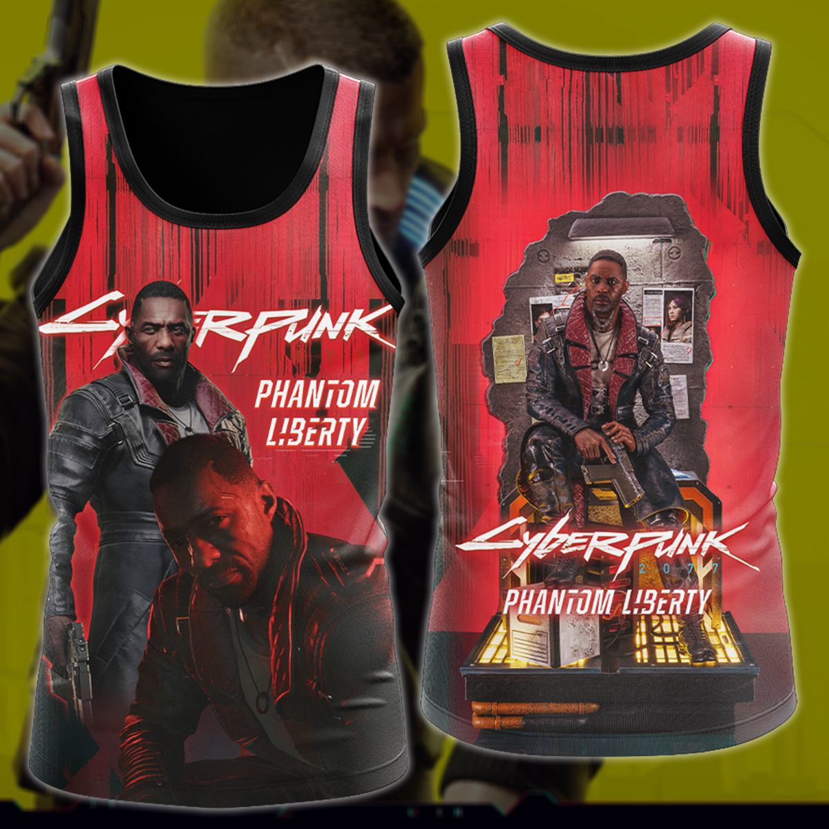 Cyberpunk 2077: Phantom Liberty Video Game All Over Printed T-shirt Tank Top Zip Hoodie Pullover Hoodie Hawaiian Shirt Beach Shorts Joggers Tank Top S