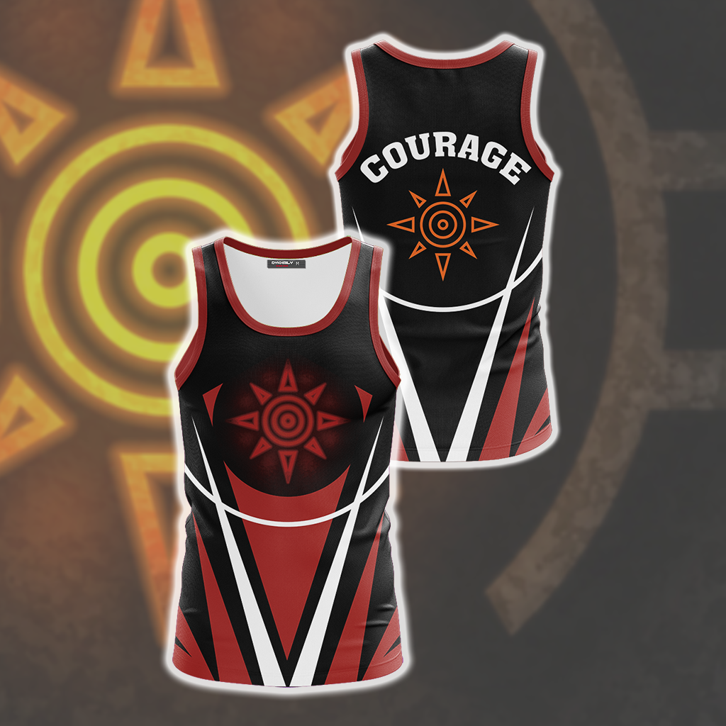 Digimon The Crest Of Courage New Look Unisex 3D T-shirt Tank Top S
