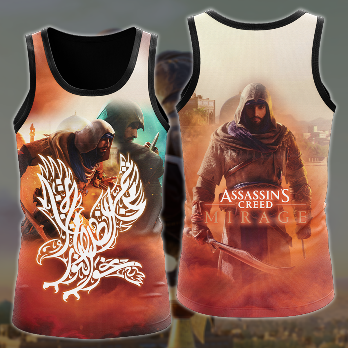 Assassin's Creed Mirage Video Game All Over Printed T-shirt Tank Top Zip Hoodie Pullover Hoodie Hawaiian Shirt Beach Shorts Joggers Tank Top S