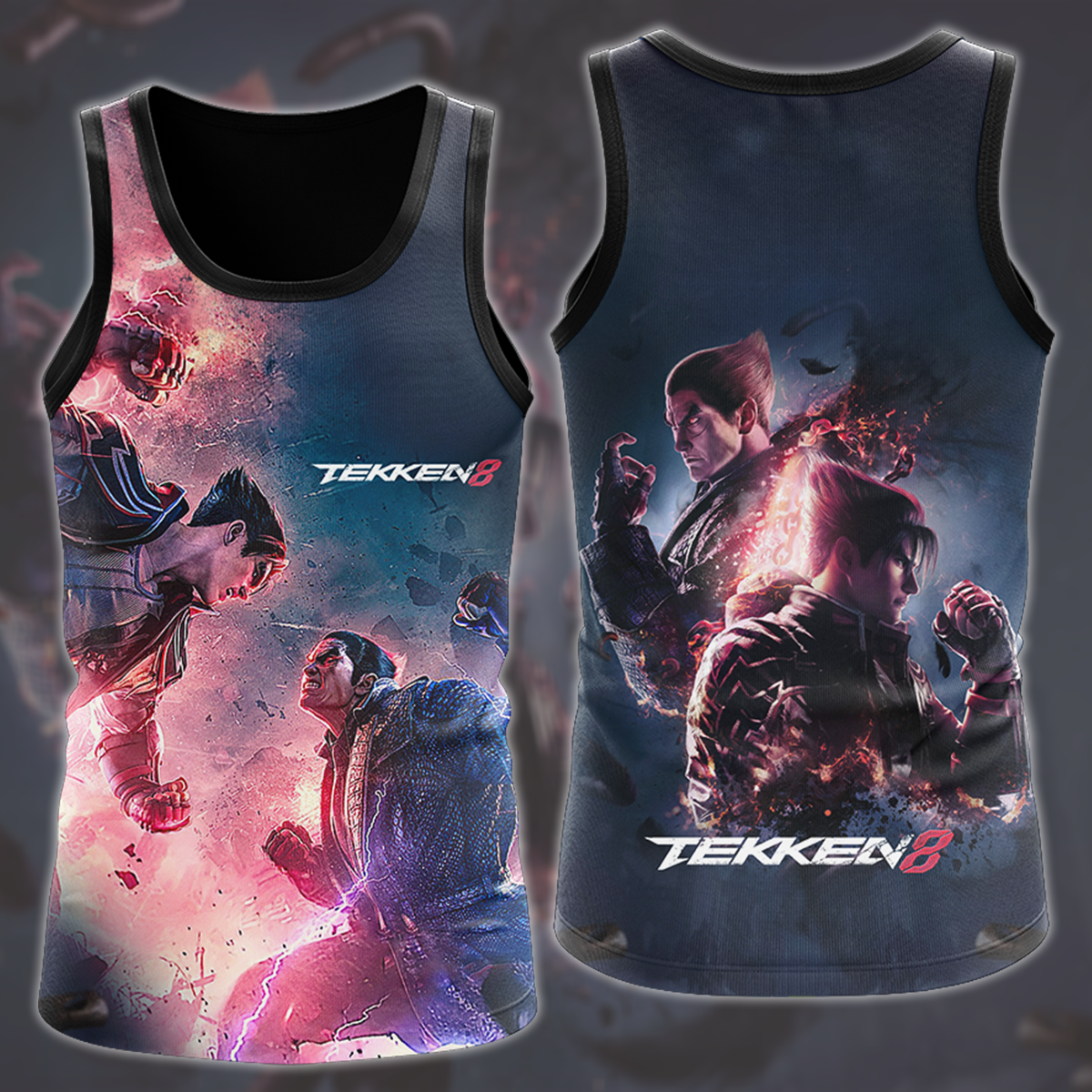 Tekken 8 Video Game All Over Printed T-shirt Tank Top Zip Hoodie Pullover Hoodie Hawaiian Shirt Beach Shorts Joggers Tank Top S