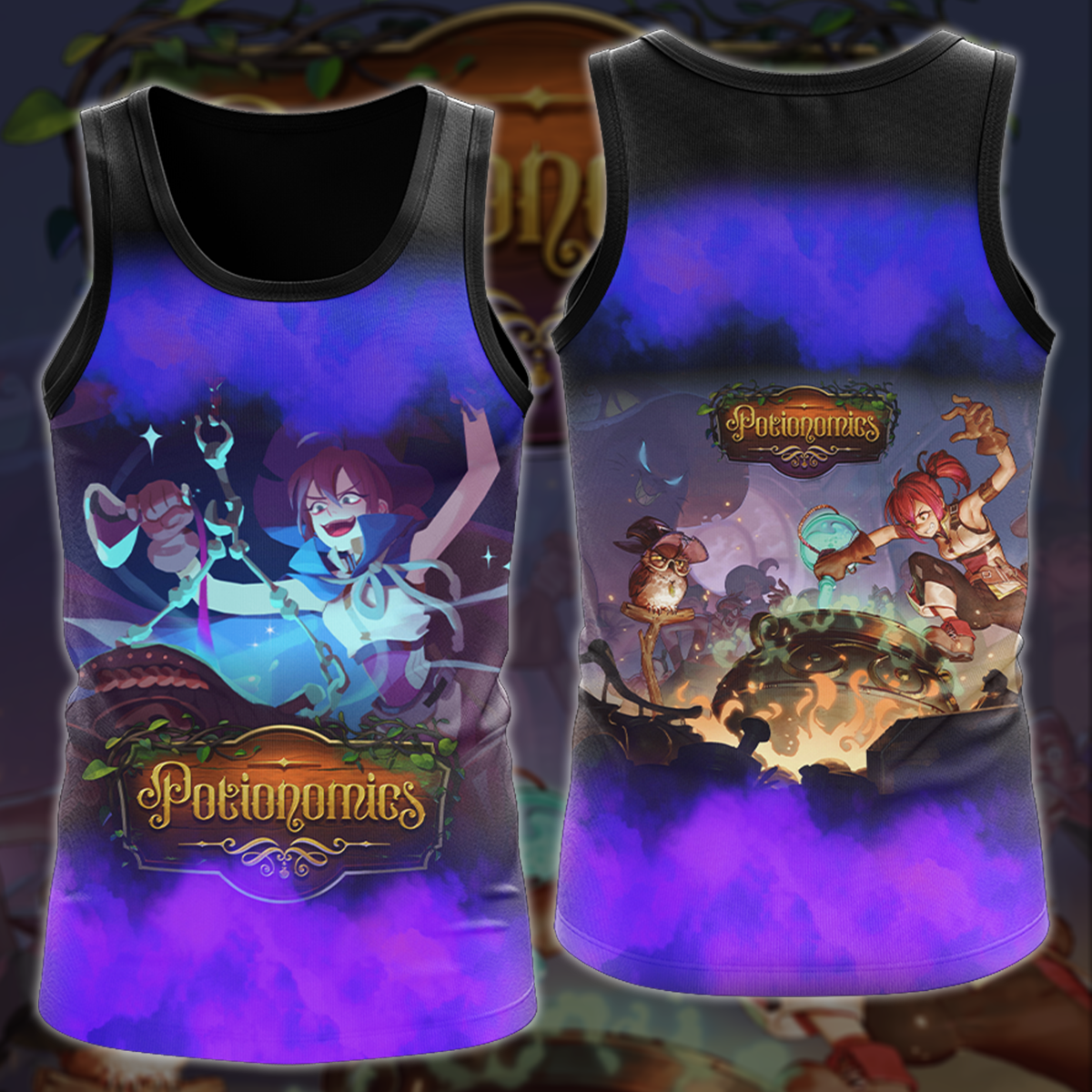 Potionomics Video Game All-Over T-shirt Hoodie Tank Top Hawaiian Shirt Beach Shorts Joggers Tank Top S