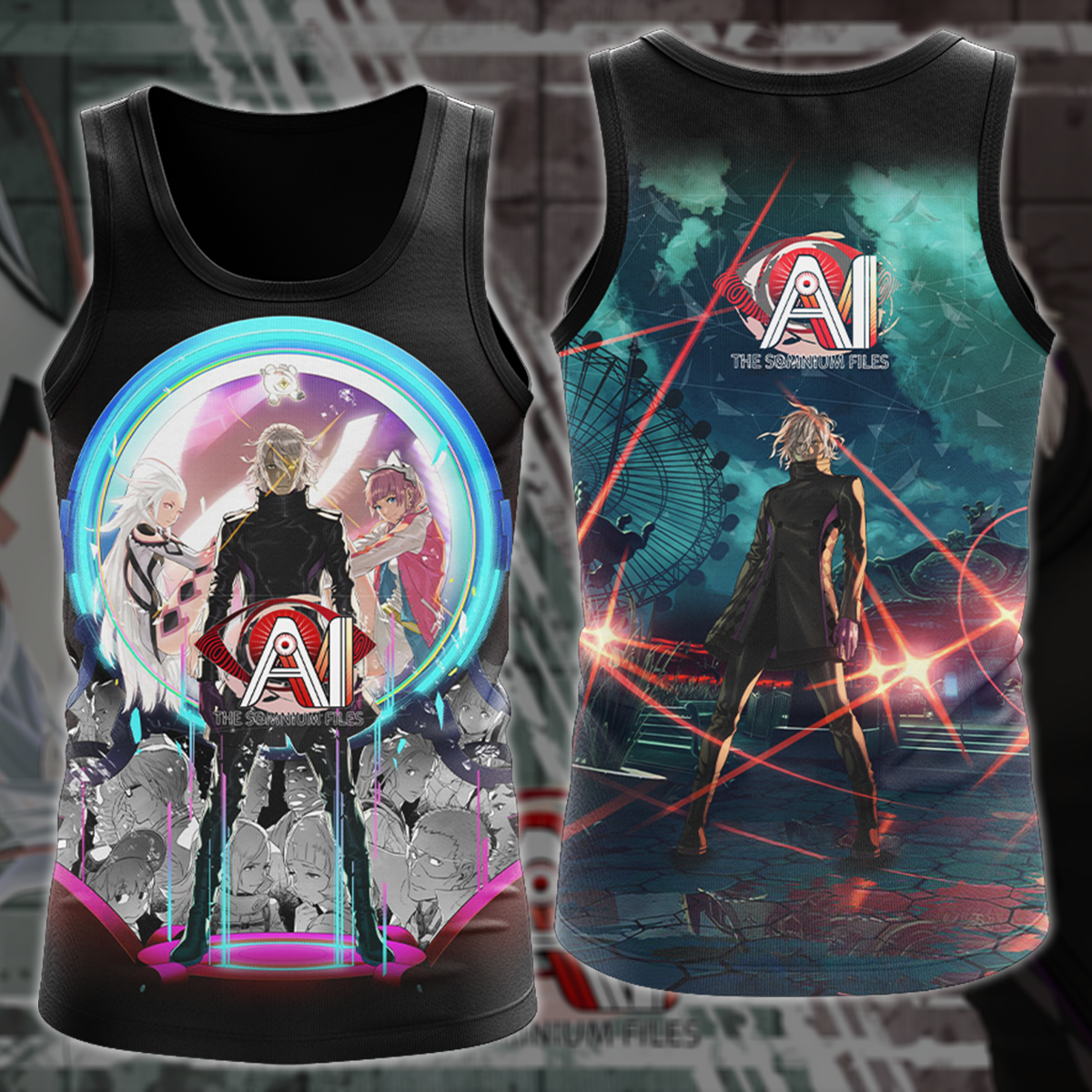 AI: The Somnium Files Video Game All Over Printed T-shirt Tank Top Zip Hoodie Pullover Hoodie Hawaiian Shirt Beach Shorts Joggers Tank Top S