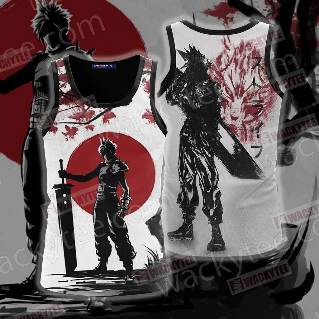 Final Fantasy 7 Cloud Strife T-shirt Zip Hoodie Pullover Hoodie Tank Top S