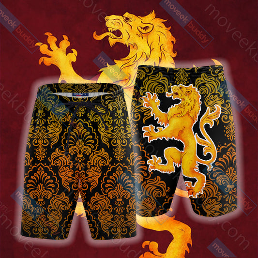 House Lannister Lion Game Of Thrones Beach Shorts S