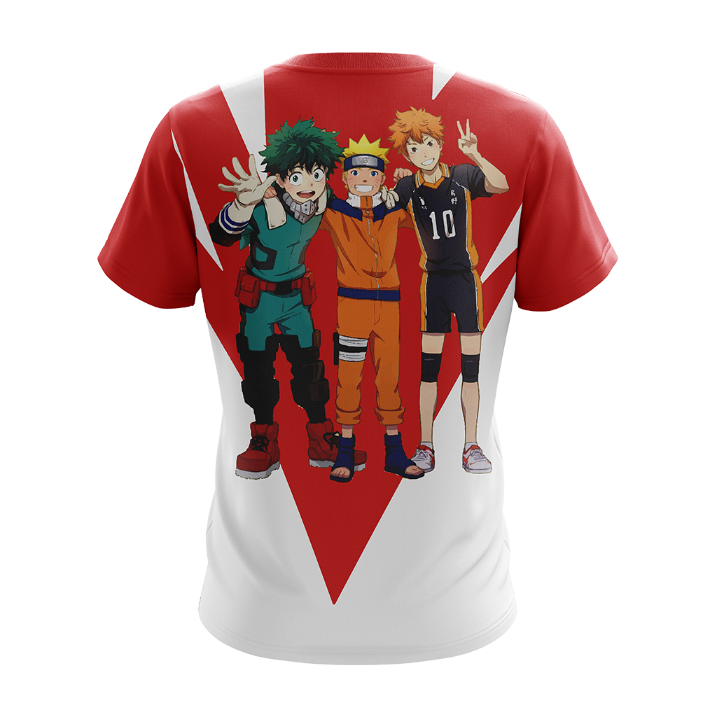 My hero academia x Naruto x Haikyuu Unisex 3D T-shirt