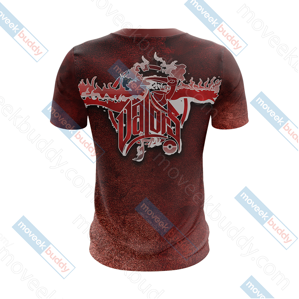 Pokemon Go - House Valor The Flame In the Night New Unisex 3D T-shirt