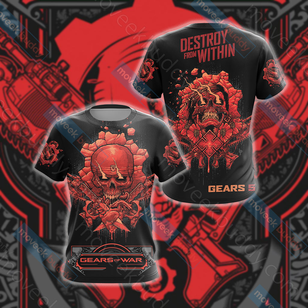gears of war shirt Gears Of War 5 Unisex 3D T-shirt – MoveekBuddyShop