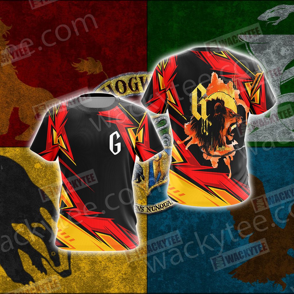 Harry Potter - Gryffindor House Wacky Style Unisex 3D T-shirt