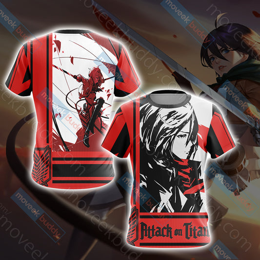 Attack on Titan - Mikasa Ackerman Unisex 3D T-shirt