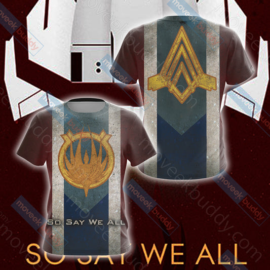 Battlestar Galactica New Version Unisex 3D T-shirt