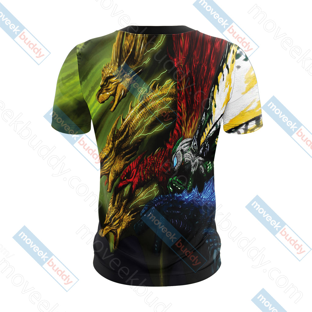 Godzilla King Of The Monsters New Unisex 3D T-shirt