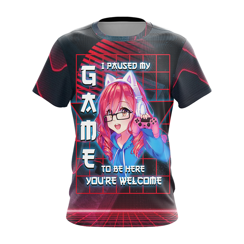 I Paused My Game To Be Here Unisex 3D T-shirt Zip Hoodie