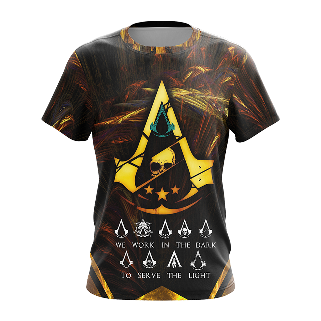Assassin's Creed We Work In The Dark To Serve The Light Unisex 3D T-shirt Zip Hoodie Pullover Hoodie